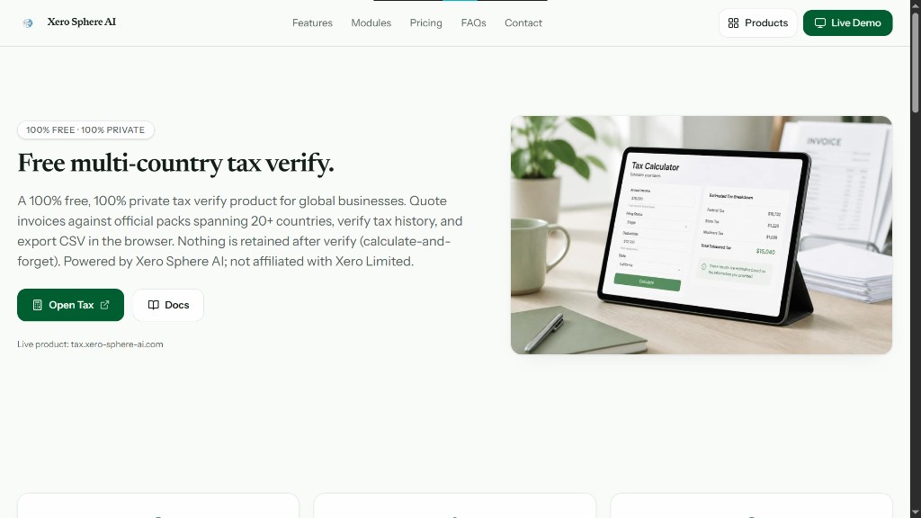 Xero Sphere AI Tax